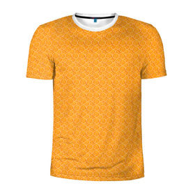 Мужская футболка 3D спортивная с принтом Текстура апельсин в Санкт-Петербурге, 100% полиэстер с улучшенными характеристиками | приталенный силуэт, круглая горловина, широкие плечи, сужается к линии бедра | orange | апельсин | еда | мода | стиль | текстура