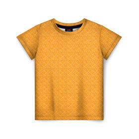 Детская футболка 3D с принтом Текстура апельсин в Санкт-Петербурге, 100% гипоаллергенный полиэфир | прямой крой, круглый вырез горловины, длина до линии бедер, чуть спущенное плечо, ткань немного тянется | orange | апельсин | еда | мода | стиль | текстура