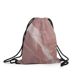 Рюкзак-мешок 3D с принтом Розовый мрамор в Санкт-Петербурге, 100% полиэстер | плотность ткани — 200 г/м2, размер — 35 х 45 см; лямки — толстые шнурки, застежка на шнуровке, без карманов и подкладки | камень | мрамор | мраморный | розовый
