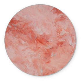 Коврик круглый с принтом Розовый мрамор - Венец в Санкт-Петербурге, резина и полиэстер | круглая форма, изображение наносится на всю лицевую часть | Тематика изображения на принте: каменный | камень | мрамор | мраморный | розовый мрамор