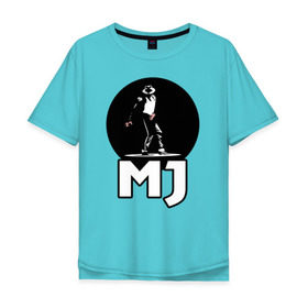Мужская футболка хлопок Oversize с принтом Майкл Джексон в Санкт-Петербурге, 100% хлопок | свободный крой, круглый ворот, “спинка” длиннее передней части | michael jackson | mj | король | майкл джексон | поп музыка