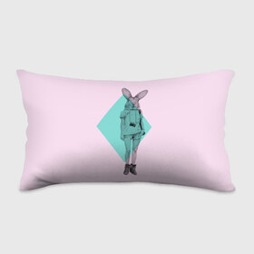 Подушка 3D антистресс с принтом Pink Rabbit в Санкт-Петербурге, наволочка — 100% полиэстер, наполнитель — вспененный полистирол | состоит из подушки и наволочки на молнии | hipster | rabbit | swag | кролик | хипстер