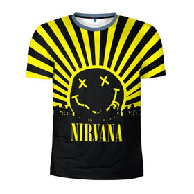 Мужская футболка 3D спортивная с принтом Nirvana в Санкт-Петербурге, 100% полиэстер с улучшенными характеристиками | приталенный силуэт, круглая горловина, широкие плечи, сужается к линии бедра | cobain | kurt | кобейн | курт | нирвана