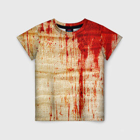 Детская футболка 3D с принтом Бинты 2 в Санкт-Петербурге, 100% гипоаллергенный полиэфир | прямой крой, круглый вырез горловины, длина до линии бедер, чуть спущенное плечо, ткань немного тянется | halloween | helloween | кровь | ужас | хеллоин | хеллоуин | хелуин