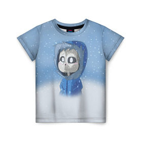 Детская футболка 3D с принтом Sans в Санкт-Петербурге, 100% гипоаллергенный полиэфир | прямой крой, круглый вырез горловины, длина до линии бедер, чуть спущенное плечо, ткань немного тянется | new year | sans | santa | undertale | зима | нг | новый год | санта | снег
