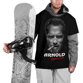 Накидка на куртку 3D с принтом Arnold forever в Санкт-Петербурге, 100% полиэстер |  | актёр | арнольд шварценеггер | боевик | звезда | киногерой | супергерой | терминатор