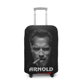 Чехол для чемодана 3D с принтом Arnold forever в Санкт-Петербурге, 86% полиэфир, 14% спандекс | двустороннее нанесение принта, прорези для ручек и колес | актёр | арнольд шварценеггер | боевик | звезда | киногерой | супергерой | терминатор