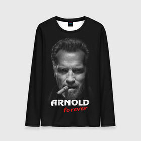 Мужской лонгслив 3D с принтом Arnold forever в Санкт-Петербурге, 100% полиэстер | длинные рукава, круглый вырез горловины, полуприлегающий силуэт | актёр | арнольд шварценеггер | боевик | звезда | киногерой | супергерой | терминатор