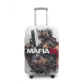 Чехол для чемодана 3D с принтом Mafia 3 в Санкт-Петербурге, 86% полиэфир, 14% спандекс | двустороннее нанесение принта, прорези для ручек и колес | 