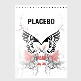 Скетчбук с принтом Placebo в Санкт-Петербурге, 100% бумага
 | 48 листов, плотность листов — 100 г/м2, плотность картонной обложки — 250 г/м2. Листы скреплены сверху удобной пружинной спиралью | lacebo |  брайан молко | альтернатива. | пласибо | плацебо | плэйсебо | плэсибо | рок