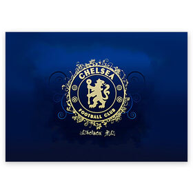 Поздравительная открытка с принтом Chelsea в Санкт-Петербурге, 100% бумага | плотность бумаги 280 г/м2, матовая, на обратной стороне линовка и место для марки
 | chelsea | football. | английская премьер лига | апл | футбол | челси