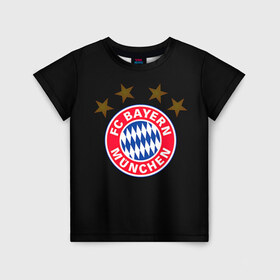 Детская футболка 3D с принтом Bayern в Санкт-Петербурге, 100% гипоаллергенный полиэфир | прямой крой, круглый вырез горловины, длина до линии бедер, чуть спущенное плечо, ткань немного тянется | bayern | football | бавария | бундеслига | немецкий чемпионат | футбол