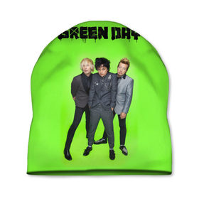 Шапка 3D с принтом Green Day в Санкт-Петербурге, 100% полиэстер | универсальный размер, печать по всей поверхности изделия | 