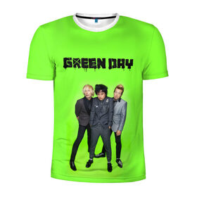 Мужская футболка 3D спортивная с принтом Green Day в Санкт-Петербурге, 100% полиэстер с улучшенными характеристиками | приталенный силуэт, круглая горловина, широкие плечи, сужается к линии бедра | 