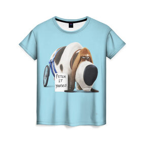 Женская футболка 3D с принтом Веселые животные в Санкт-Петербурге, 100% полиэфир ( синтетическое хлопкоподобное полотно) | прямой крой, круглый вырез горловины, длина до линии бедер | веселые животные | домашние животные | котики | кролики | мультики | прикол | прикольные надписи | собаки