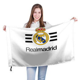 Флаг 3D с принтом Real madrid в Санкт-Петербурге, 100% полиэстер | плотность ткани — 95 г/м2, размер — 67 х 109 см. Принт наносится с одной стороны | football | real | real madrid | примера | реал | реал мадрид | футбол | чемпионат испании