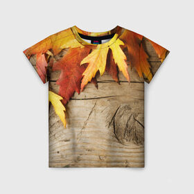 Детская футболка 3D с принтом Золотая осень в Санкт-Петербурге, 100% гипоаллергенный полиэфир | прямой крой, круглый вырез горловины, длина до линии бедер, чуть спущенное плечо, ткань немного тянется | дерево | лист | листья | осень