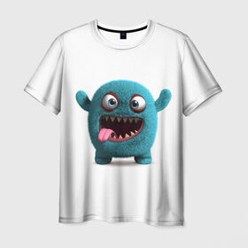 Мужская футболка 3D с принтом Монстр в Санкт-Петербурге, 100% полиэфир | прямой крой, круглый вырез горловины, длина до линии бедер | luxury | premium | vip | монстр | премиум | эксклюзив