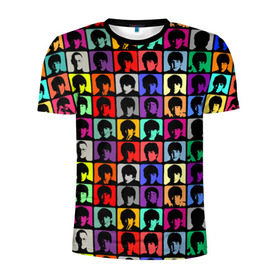 Мужская футболка 3D спортивная с принтом The Beatles art в Санкт-Петербурге, 100% полиэстер с улучшенными характеристиками | приталенный силуэт, круглая горловина, широкие плечи, сужается к линии бедра | Тематика изображения на принте: битлз