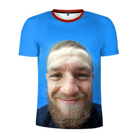 Мужская футболка 3D спортивная с принтом Mcgregor smile в Санкт-Петербурге, 100% полиэстер с улучшенными характеристиками | приталенный силуэт, круглая горловина, широкие плечи, сужается к линии бедра | Тематика изображения на принте: conor | macgregor | макгрегор