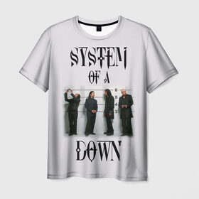 Мужская футболка 3D с принтом System of a Down в Санкт-Петербурге, 100% полиэфир | прямой крой, круглый вырез горловины, длина до линии бедер | Тематика изображения на принте: 