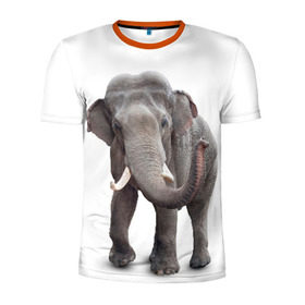 Мужская футболка 3D спортивная с принтом Слон VPPDGryphon в Санкт-Петербурге, 100% полиэстер с улучшенными характеристиками | приталенный силуэт, круглая горловина, широкие плечи, сужается к линии бедра | luxury | premium | vip | vppdgryphon | премиум | слон | эксклюзив