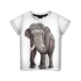 Детская футболка 3D с принтом Слон VPPDGryphon в Санкт-Петербурге, 100% гипоаллергенный полиэфир | прямой крой, круглый вырез горловины, длина до линии бедер, чуть спущенное плечо, ткань немного тянется | luxury | premium | vip | vppdgryphon | премиум | слон | эксклюзив