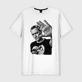Мужская футболка премиум с принтом Paul van Dyk (retro style) в Санкт-Петербурге, 92% хлопок, 8% лайкра | приталенный силуэт, круглый вырез ворота, длина до линии бедра, короткий рукав | 
