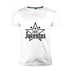 Мужская футболка премиум с принтом juventus в Санкт-Петербурге, 92% хлопок, 8% лайкра | приталенный силуэт, круглый вырез ворота, длина до линии бедра, короткий рукав | juventus | ювентус