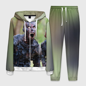 Мужской костюм 3D с принтом Zombie в Санкт-Петербурге, 100% полиэстер | Манжеты и пояс оформлены тканевой резинкой, двухслойный капюшон со шнурком для регулировки, карманы спереди | walking dead | zombie | зомби | ходячие мертвецы