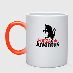 Кружка хамелеон с принтом Forza Juventus в Санкт-Петербурге, керамика | меняет цвет при нагревании, емкость 330 мл | juventus | ювентус