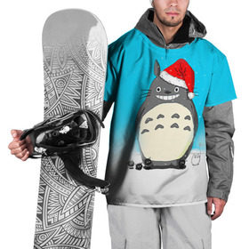 Накидка на куртку 3D с принтом Тоторо под снегом в Санкт-Петербурге, 100% полиэстер |  | totoro | аниме | новогодние аниме | новый год | рождественские аниме | тоторо
