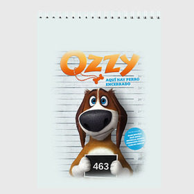 Скетчбук с принтом Ozzy в Санкт-Петербурге, 100% бумага
 | 48 листов, плотность листов — 100 г/м2, плотность картонной обложки — 250 г/м2. Листы скреплены сверху удобной пружинной спиралью | dog | fast furry | бигль | большой собачий побег | мартин | мультфильм | оззи | побег | свободу разношерстным | собака