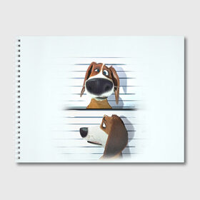 Альбом для рисования с принтом Разыскивается пёс в Санкт-Петербурге, 100% бумага
 | матовая бумага, плотность 200 мг. | Тематика изображения на принте: dog | fast furry | бигль | большой собачий побег | мартин | мультфильм | оззи | побег | свободу разношерстным | собака