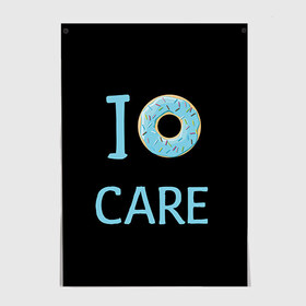 Постер с принтом Donut care в Санкт-Петербурге, 100% бумага
 | бумага, плотность 150 мг. Матовая, но за счет высокого коэффициента гладкости имеет небольшой блеск и дает на свету блики, но в отличии от глянцевой бумаги не покрыта лаком | Тематика изображения на принте: simpsons