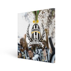 Холст квадратный с принтом Juventus5 в Санкт-Петербурге, 100% ПВХ |  | football | juve | juventus | seria a | бьянконери | серия а | футбол | чемпионат италии | юве | ювентус