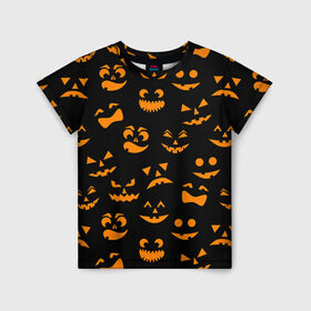 Детская футболка 3D с принтом Хэллуин 6 в Санкт-Петербурге, 100% гипоаллергенный полиэфир | прямой крой, круглый вырез горловины, длина до линии бедер, чуть спущенное плечо, ткань немного тянется | 31 октября | halloween | паутина | привидения | теги: хелоуин | хеллоуин | черепа