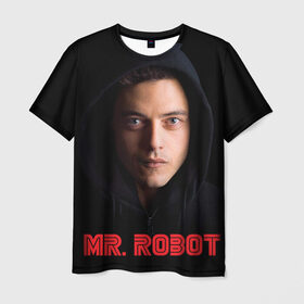 Мужская футболка 3D с принтом Мистер робот 5 в Санкт-Петербурге, 100% полиэфир | прямой крой, круглый вырез горловины, длина до линии бедер | Тематика изображения на принте: mr.robot | рами малек | эллиот алдерсон