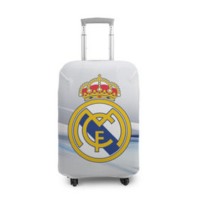 Чехол для чемодана 3D с принтом Реал Мадрид в Санкт-Петербурге, 86% полиэфир, 14% спандекс | двустороннее нанесение принта, прорези для ручек и колес | real madrid | испания | португалия