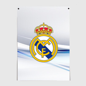 Постер с принтом Реал Мадрид в Санкт-Петербурге, 100% бумага
 | бумага, плотность 150 мг. Матовая, но за счет высокого коэффициента гладкости имеет небольшой блеск и дает на свету блики, но в отличии от глянцевой бумаги не покрыта лаком | real madrid | испания | португалия