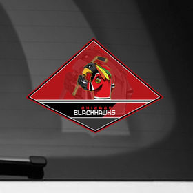 Наклейка на автомобиль с принтом NHL: Chicago Blackhawks в Санкт-Петербурге, ПВХ |  | Тематика изображения на принте: 