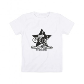 Детская футболка хлопок с принтом Urban Freeride в Санкт-Петербурге, 100% хлопок | круглый вырез горловины, полуприлегающий силуэт, длина до линии бедер | 