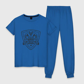 Женская пижама хлопок с принтом Workout Street Champion в Санкт-Петербурге, 100% хлопок | брюки и футболка прямого кроя, без карманов, на брюках мягкая резинка на поясе и по низу штанин | 