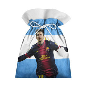 Подарочный 3D мешок с принтом Messi from Argentina в Санкт-Петербурге, 100% полиэстер | Размер: 29*39 см | аргентина | барселона | месси | футбол