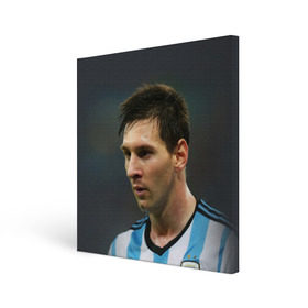Холст квадратный с принтом Leo Messi в Санкт-Петербурге, 100% ПВХ |  | fc barcelona | football | lionel messi | messi | аргентина | барса | лео месси | фк барселона | футбол
