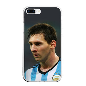 Чехол для iPhone 7Plus/8 Plus матовый с принтом Leo Messi в Санкт-Петербурге, Силикон | Область печати: задняя сторона чехла, без боковых панелей | fc barcelona | football | lionel messi | messi | аргентина | барса | лео месси | фк барселона | футбол