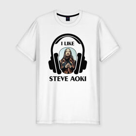 Мужская футболка премиум с принтом I like Steve Aoki в Санкт-Петербурге, 92% хлопок, 8% лайкра | приталенный силуэт, круглый вырез ворота, длина до линии бедра, короткий рукав | beatport | club | dim mak | dj | edm | electro | house | i like | music | production | radio | steve aoki | techno | top | trance | дискотека | звезда | клуб | любимчик | мне нравится | музыка | музыкант | наушники | продюссер | радио | фестиваль