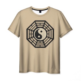 Мужская футболка 3D с принтом Символ гармонии в Санкт-Петербурге, 100% полиэфир | прямой крой, круглый вырез горловины, длина до линии бедер | азия | духовность | мистика | на макете изображён символ гармонии. знак | символ