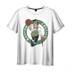 Мужская футболка 3D с принтом Boston Celtics в Санкт-Петербурге, 100% полиэфир | прямой крой, круглый вырез горловины, длина до линии бедер | boston celtics | nba | бостон селтикс | нба