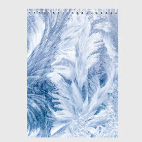 Скетчбук с принтом Морозные узоры в Санкт-Петербурге, 100% бумага
 | 48 листов, плотность листов — 100 г/м2, плотность картонной обложки — 250 г/м2. Листы скреплены сверху удобной пружинной спиралью | frost | happy | new | year | год | иней | мороз | новогодние | новый | снег